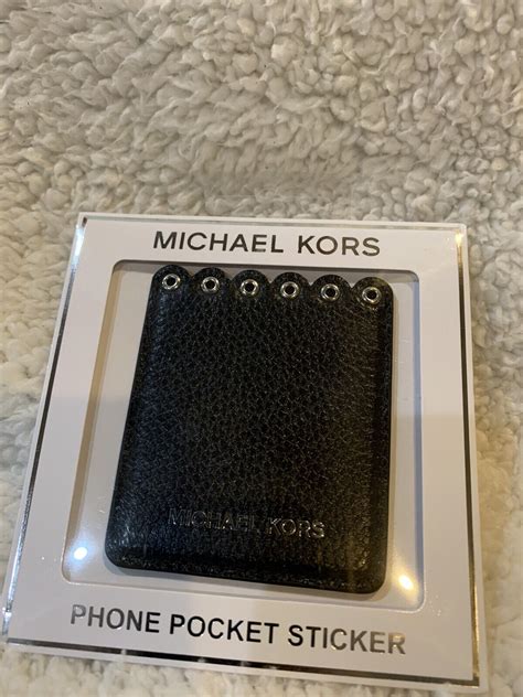 michael kors leather stickers|Michael Kors Phone Pocket Sticker with Adhesive .